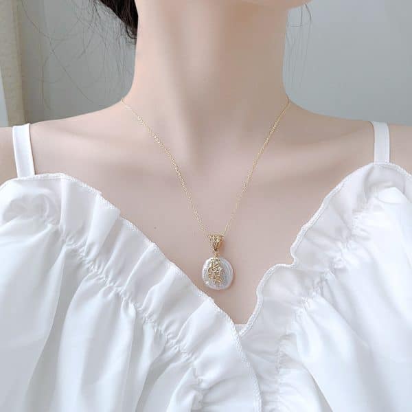 Copper Plated Real Gold Design Versatile Baroque Shaped Pearl Earrings