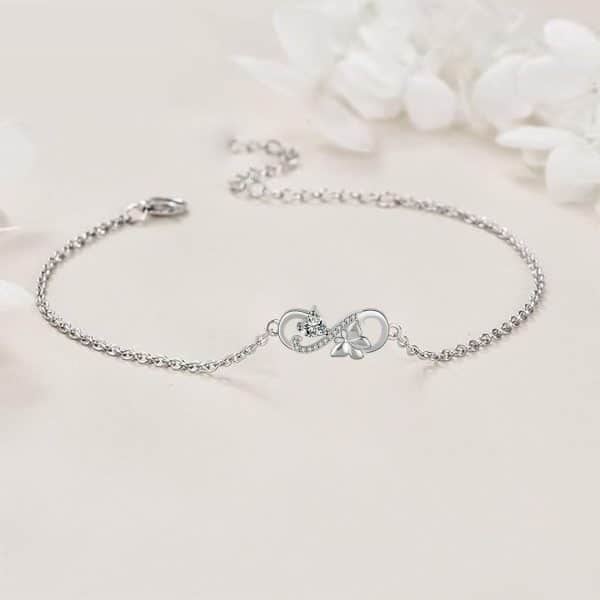 European And American Fashion Infinite Symbol Bracelet Butterfly Women's Adjustable Bracelet