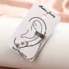 Fashion Simple Moon Round Alloy Chain Earrings Ear Clips Retro 3-Piece Female Set