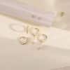 Brass Plating Pearl Fashion Earrings Three-piece Set