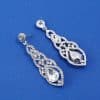 Alloy Diamond Drop Shape Pendant Stud Earrings