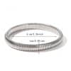 Women's Exaggerated Vertical Stripe Ring Elastic Titanium Steel Bracelet