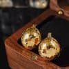 925 Sterling Silver Three-dimensional Women's Earrings With Buckle And Fabric Style