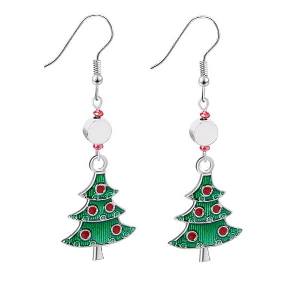 Christmas Creative New Long Oil Drop Earrings Simple