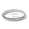 Women's Exaggerated Vertical Stripe Ring Elastic Titanium Steel Bracelet