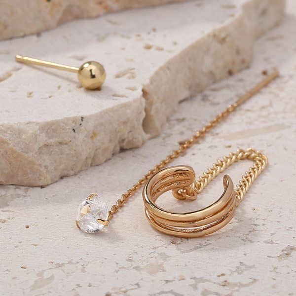 Fashion Accessories, Simple And Compact Earrings, Ear Design Sense Ear Bone Clip Set Earrings