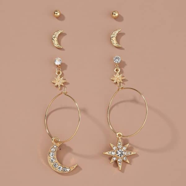 Fashion Women's All-match Butterfly Alloy Stud Earring Set
