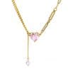 Ins Style Simple Heart-shaped Zircon Pendant Necklace