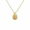 Glossy Water Drop 26 English Letter Pendant Copper-plated Gold Simple Pendant Female