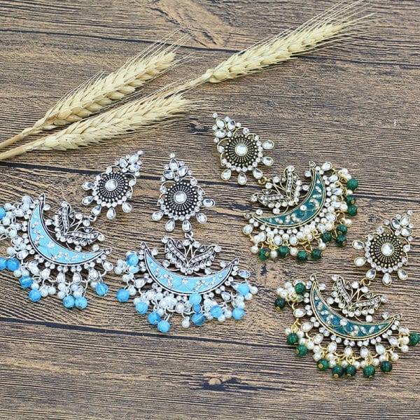 Ethnic Style Vintage Water Drop Tassel Earrings Bohemian