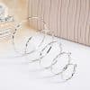 925 Sterling Silver Lace Laser Pattern Circle Earrings