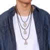 Stainless Steel Lobster Clasp30-inch Leather Necklace