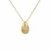 Glossy Water Drop 26 English Letter Pendant Copper-plated Gold Simple Pendant Female