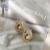 18K Gold Double Ring Plated Circle Micro-inlaid Full Diamond Earrings