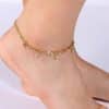 Zircon Anklet For Women Copper-plated Gold