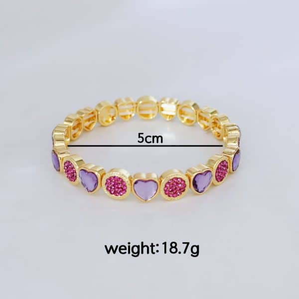 Women's Heart-shaped Zircon Fashion Simple Bracelet