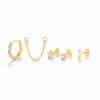 S925 Sterling Silver Fashion Personality Stud Earrings Set