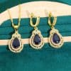 Anti-allergy Zircon Bracelet Necklace Earring Ring Ornament Suit