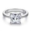 925 Sterling Silver Inlaid Square Zircon Ring