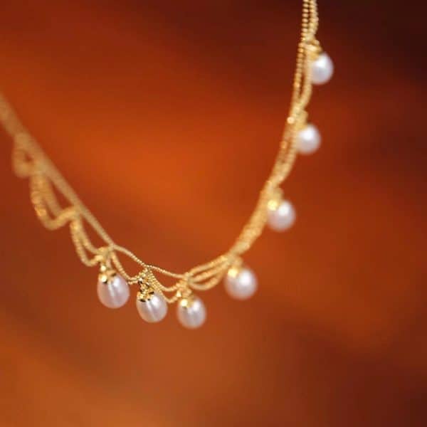Vintage Natural Freshwater Pearl Necklace For Women
