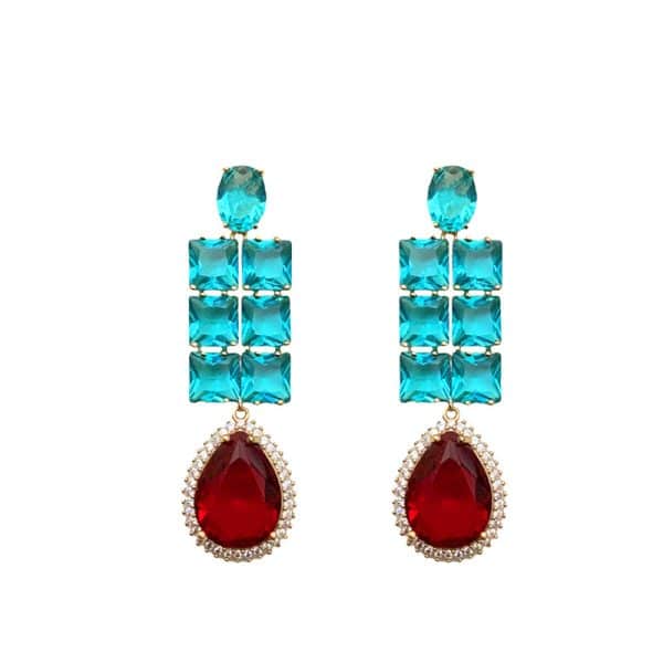 Light Luxury Heavy Industry Drop-shaped Exaggerated Earrings