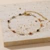 Colorful Natural Stone Necklace Titanium Steel Bracelet