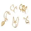 No Pierced Ear Clip Set Creative Simple Alloy