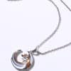 Handmade Enamel Crescent Necklace Original Clavicle