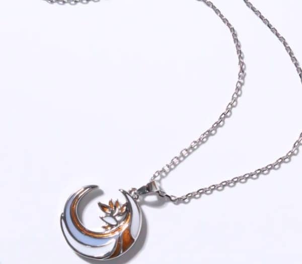 Handmade Enamel Crescent Necklace Original Clavicle