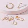 European And American Asymmetric Stud Earrings Set