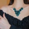 European And American Simple Petal Flower Tassel Clavicle Item