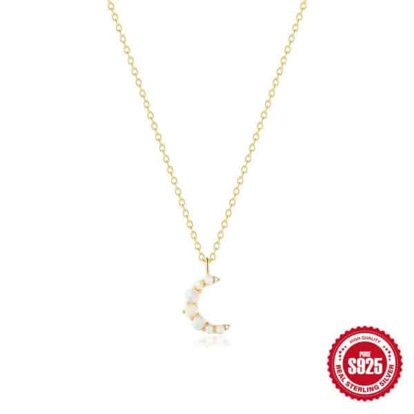 Fashion Moon Necklace Bracelet Earrings Set
