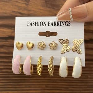 Aircraft Baiyun Earring Set 6-piece Creative