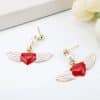 Angel Wings Personality Fashion Love Oil Drop Earrings