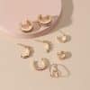 French Retro Niche Design High-end Set Ear Clip Earrings