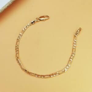 Copper Plating 18K Real Gold Simple NK Chain Fashion Bracelet