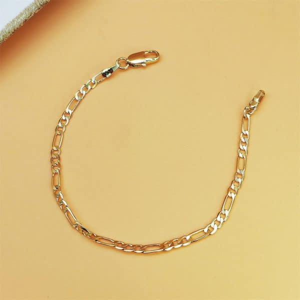 Copper Plating 18K Real Gold Simple NK Chain Fashion Bracelet