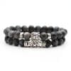 Volcanic Stone Tiger Eye Stone Turquoise Men's Fashion Bracelet Couple