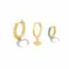 Stacked Earrings Set With Combo Set Ear Clips
