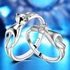 Cute Cat Jewelry Set - Ring - Ear Rings - Necklace