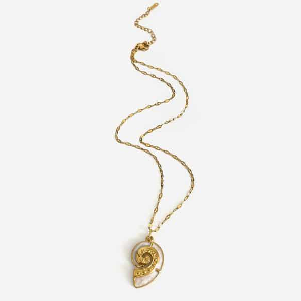 Fashion Titanium Steel SUNFLOWER Conch Fashion All-match Women's Necklace