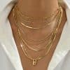 Stacked Layered Alloy Necklace Elegant Necklace All-match Jewelry Suit