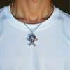 Skull Polished Pendant Necklace Vintage