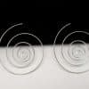 Circle silver earrings
