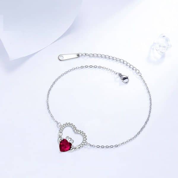 European And American Cat Footprints High Sense Female With Hearts Twine Rope Bracelet For Women