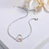 Heart-shaped Pendant Bracelet Cute Elephant Mother Bracelet Female Gift