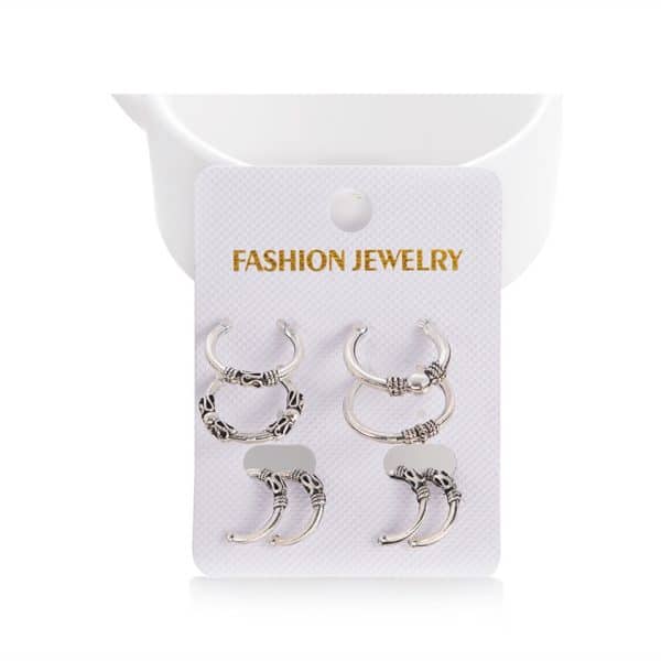 Boho Fashion Creative C-shaped Stud Earrings Set