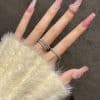 Full Rhinestone Zircon Line Special-interest Design Ring