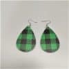 Duplex Printing Drop-shaped Leather Earrings