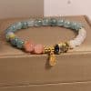 Blue Water Emerald Crystal Goldfish Bracelet For Women